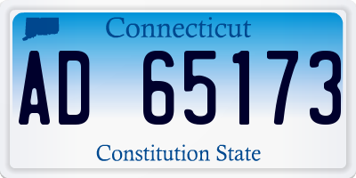 CT license plate AD65173