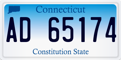 CT license plate AD65174