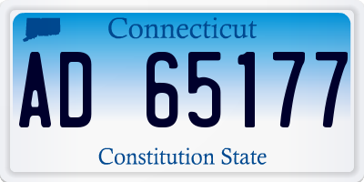 CT license plate AD65177