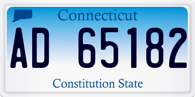 CT license plate AD65182