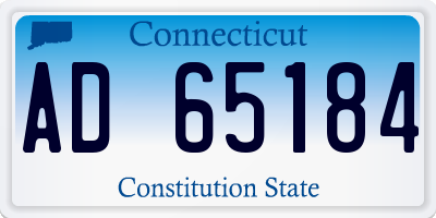 CT license plate AD65184