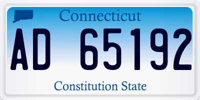 CT license plate AD65192