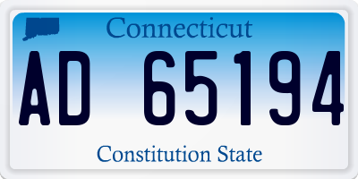 CT license plate AD65194