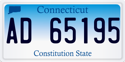 CT license plate AD65195