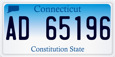 CT license plate AD65196