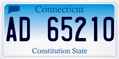 CT license plate AD65210