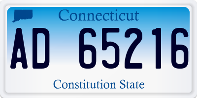 CT license plate AD65216