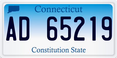 CT license plate AD65219