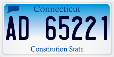 CT license plate AD65221