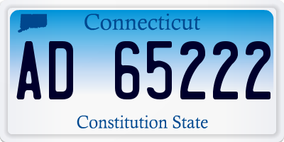 CT license plate AD65222