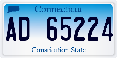 CT license plate AD65224