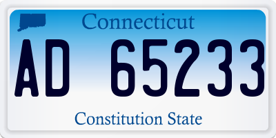 CT license plate AD65233