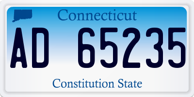 CT license plate AD65235