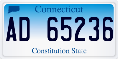 CT license plate AD65236