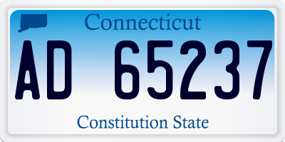 CT license plate AD65237