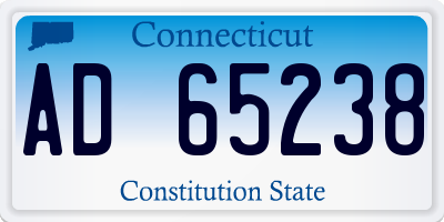 CT license plate AD65238