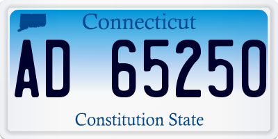 CT license plate AD65250