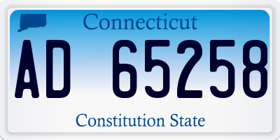 CT license plate AD65258