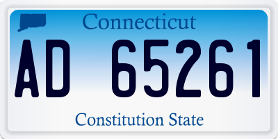CT license plate AD65261