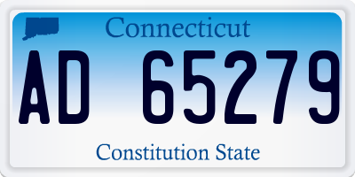 CT license plate AD65279