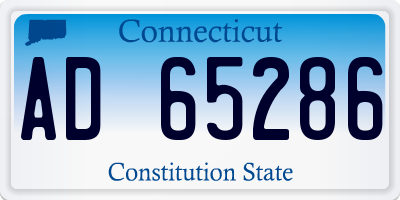 CT license plate AD65286