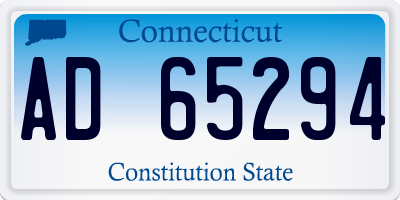 CT license plate AD65294