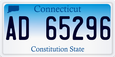 CT license plate AD65296