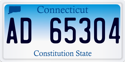 CT license plate AD65304