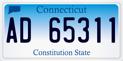 CT license plate AD65311