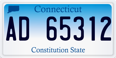 CT license plate AD65312