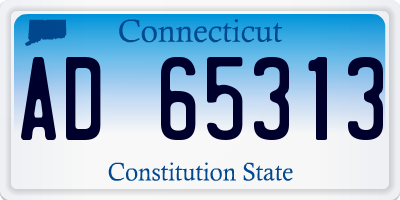 CT license plate AD65313