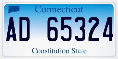 CT license plate AD65324