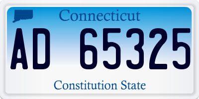 CT license plate AD65325