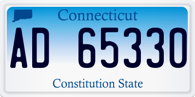 CT license plate AD65330