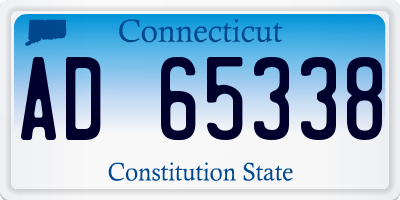 CT license plate AD65338