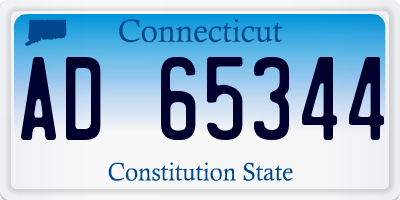 CT license plate AD65344
