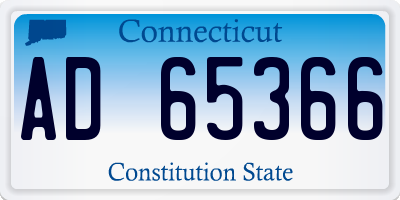 CT license plate AD65366