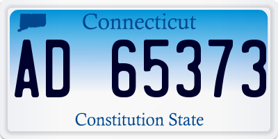 CT license plate AD65373