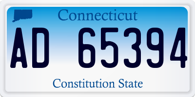 CT license plate AD65394