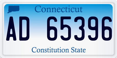 CT license plate AD65396