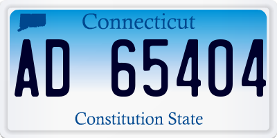 CT license plate AD65404