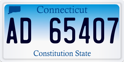 CT license plate AD65407