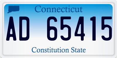 CT license plate AD65415