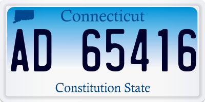 CT license plate AD65416