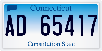 CT license plate AD65417