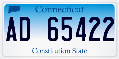 CT license plate AD65422