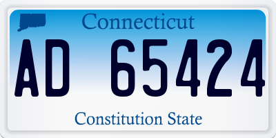 CT license plate AD65424