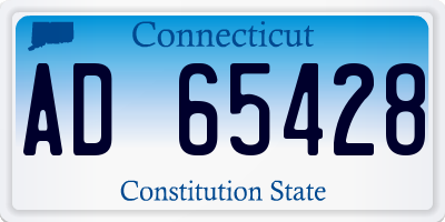 CT license plate AD65428
