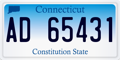 CT license plate AD65431