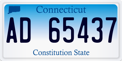 CT license plate AD65437